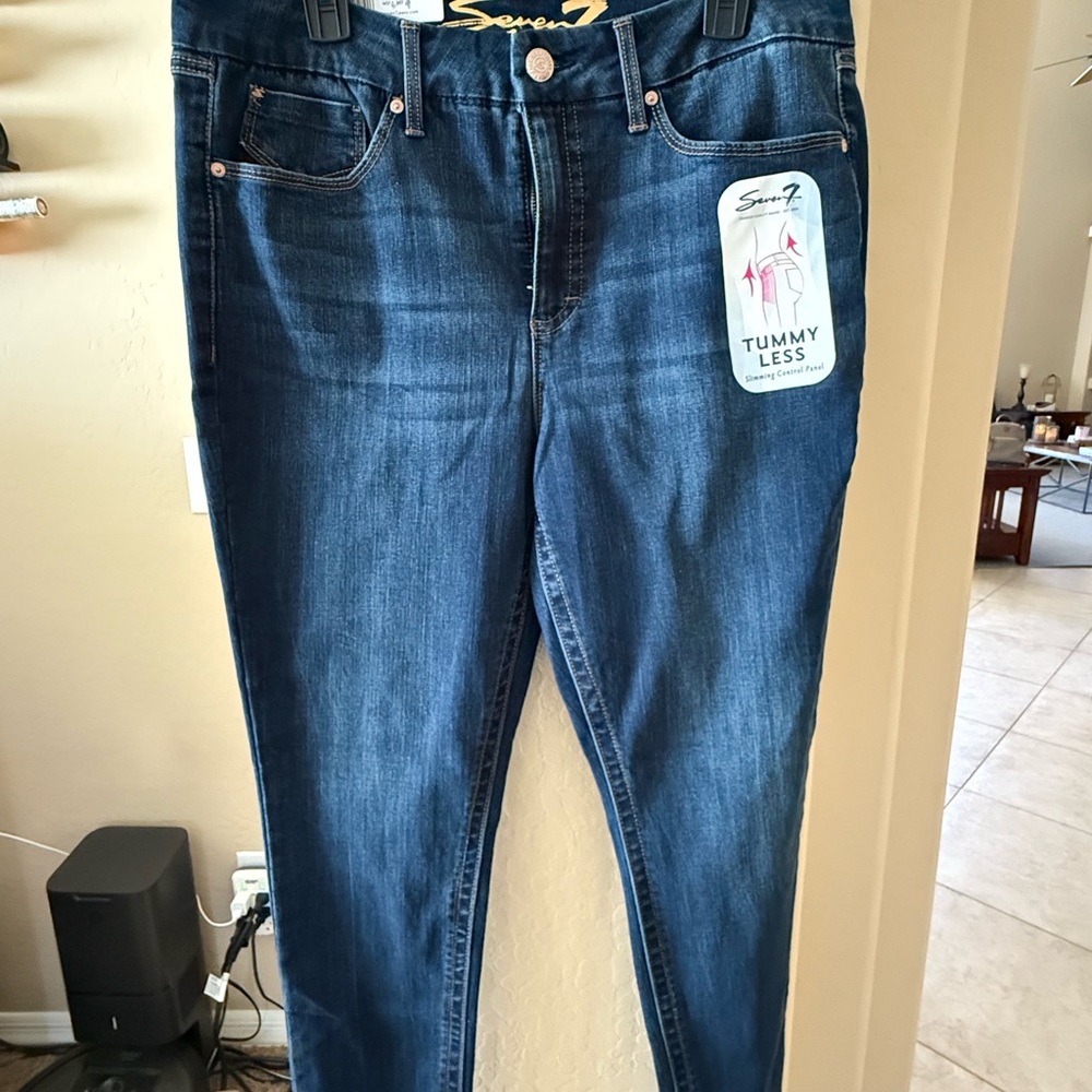 Seven7 Women's Dark Blue Skinny Jeans